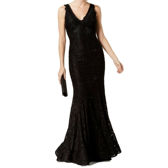 Betsy & Adam Dresses & Skirts - Betsy & Adam Black Lace Gown - New Size 4